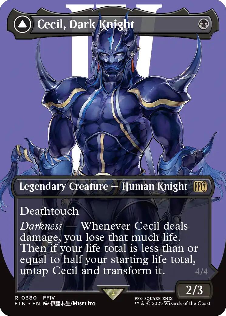 Cecil, Dark Knight // Cecil, Redeemed Paladin (Borderless) [FINAL FANTASY] | Gaming Infinity