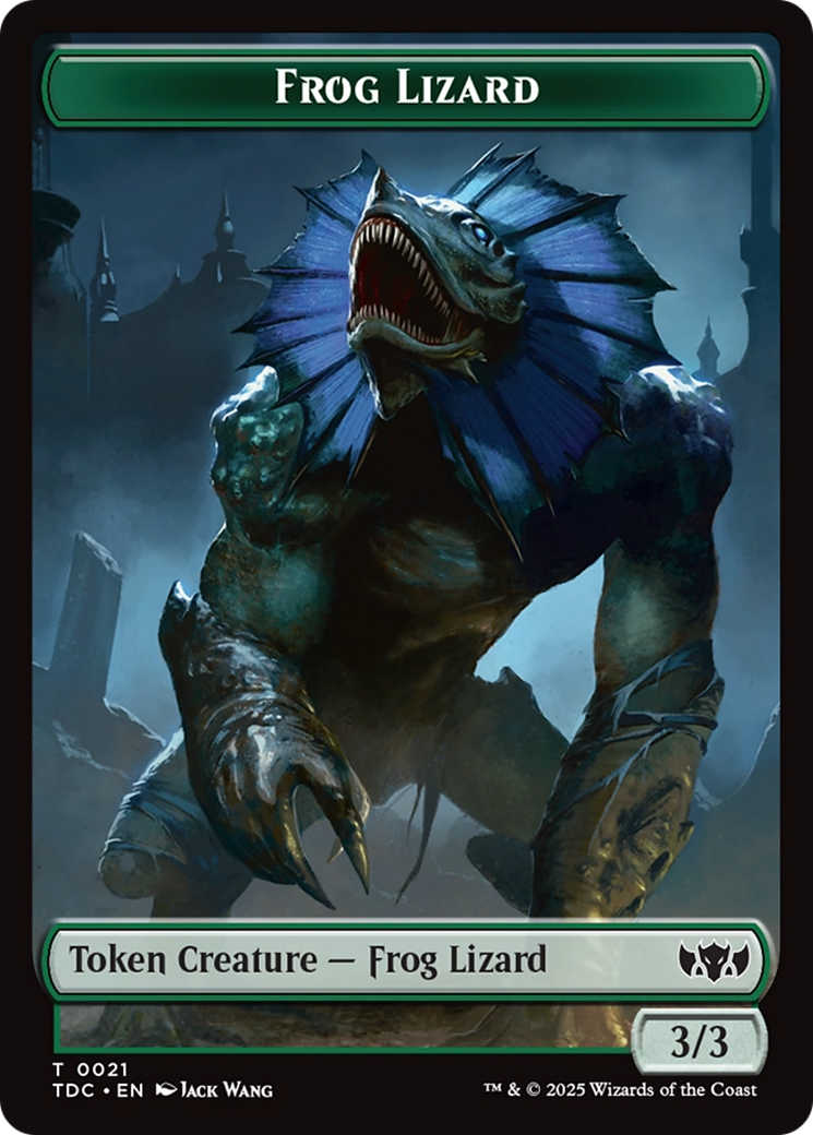 Frog Lizard // Dragon (0014) Double-Sided Token [Tarkir: Dragonstorm Commander Tokens] | Gaming Infinity