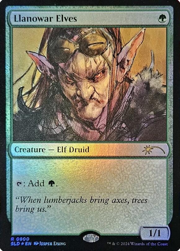 Llanowar Elves (0800) (Rainbow Foil) [Secret Lair Drop Series] | Gaming Infinity