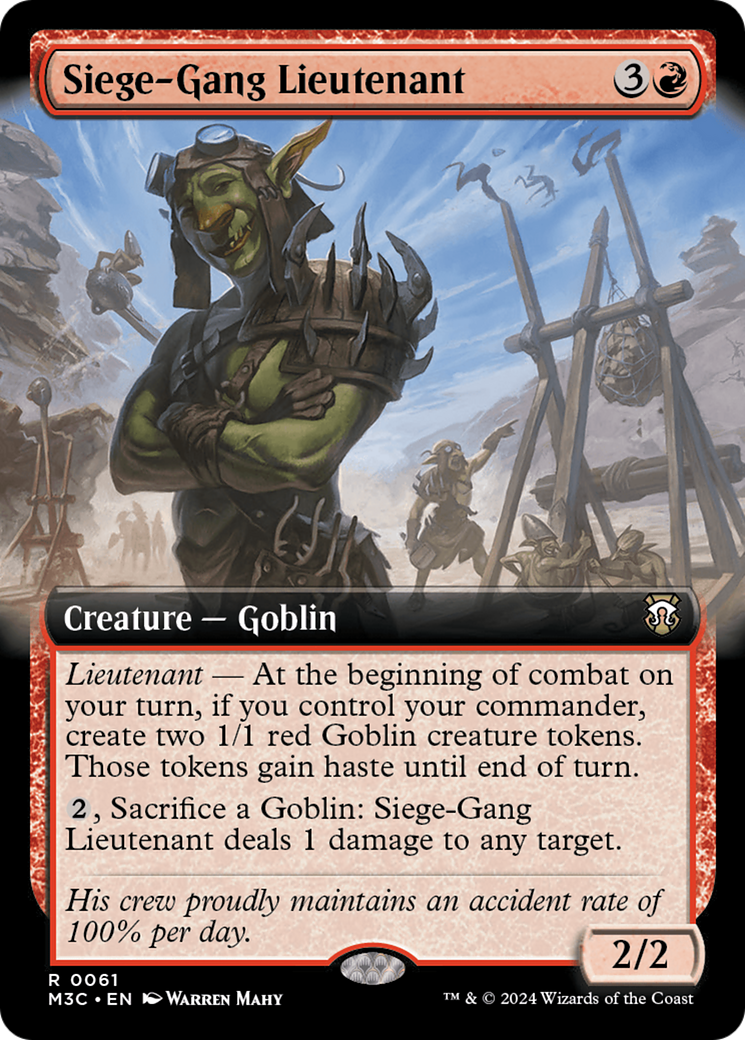 Siege-Gang Lieutenant (Extended Art) [Modern Horizons 3 Commander] | Gaming Infinity