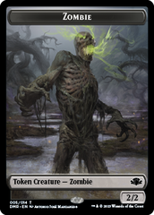 Zombie // Saproling Double-Sided Token [Dominaria Remastered Tokens] | Gaming Infinity