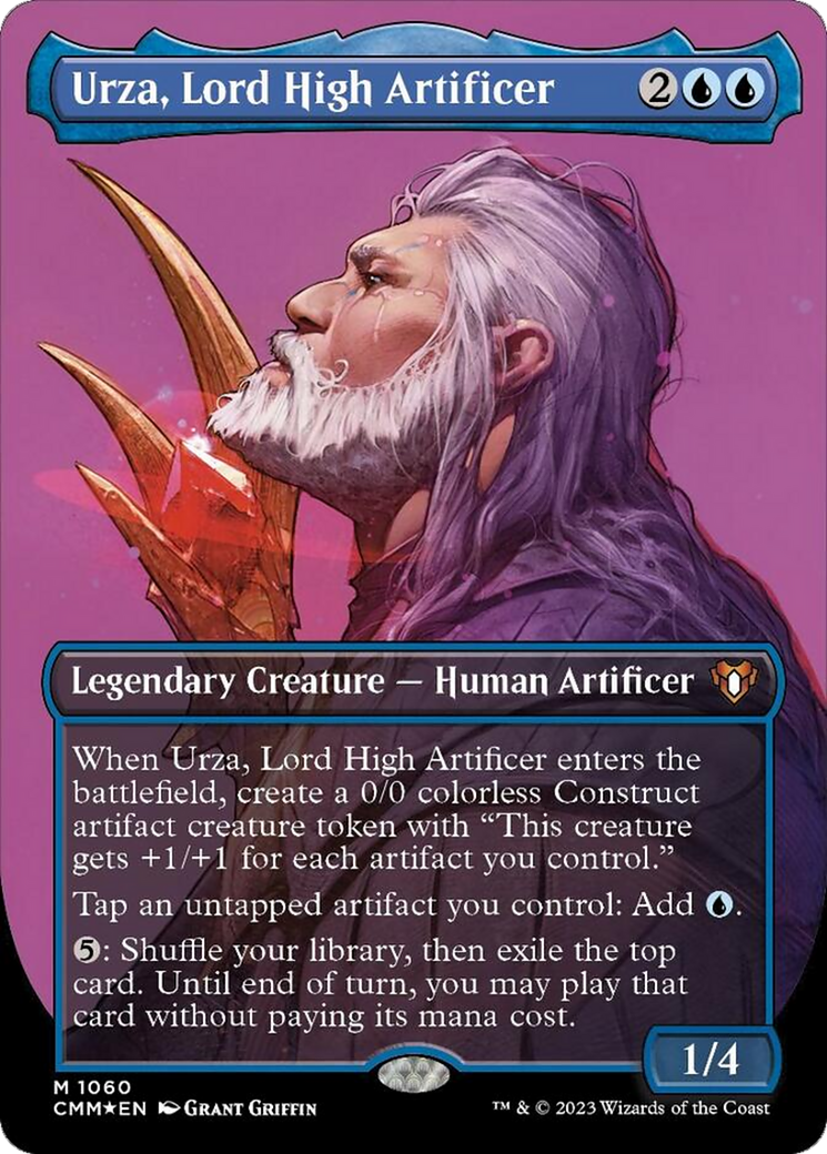 Urza, Lord High Artificer (Borderless Textured Foil Frame Break) [Commander Masters] | Gaming Infinity