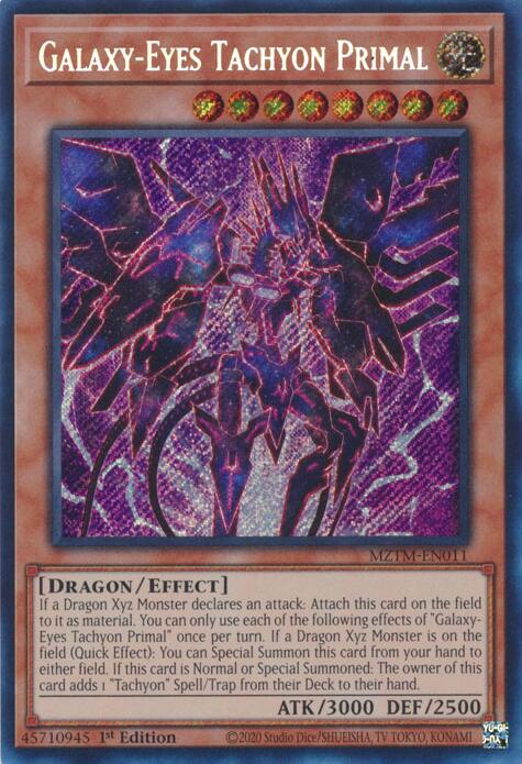 Galaxy-Eyes Tachyon Primal [MZTM-EN011] Secret Rare | Gaming Infinity