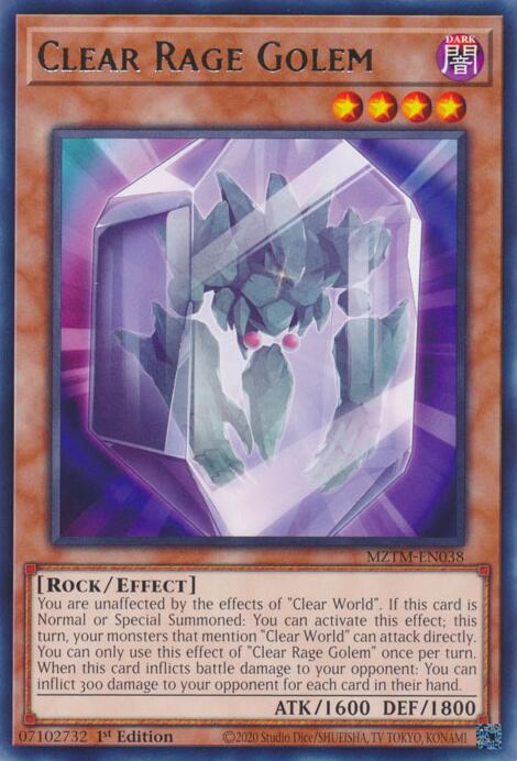 Clear Rage Golem [MZTM-EN038] Rare | Gaming Infinity