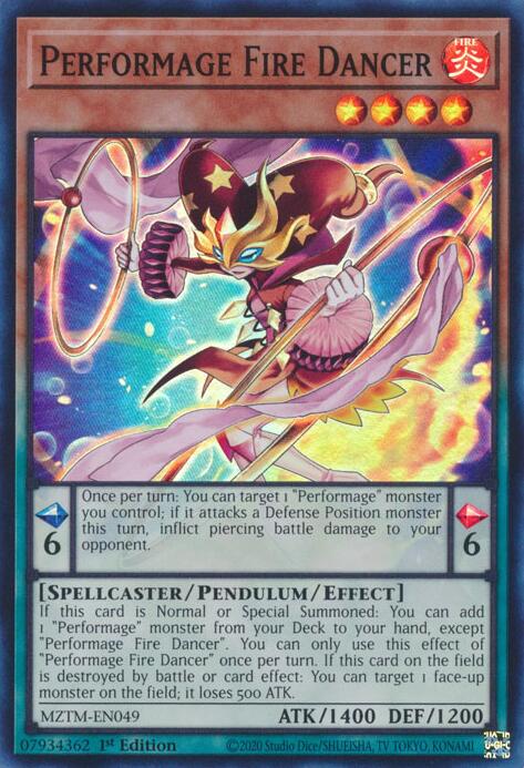Performage Fire Dancer [MZTM-EN049] Super Rare | Gaming Infinity