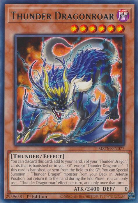 Thunder Dragonroar [MZTM-EN077] Rare | Gaming Infinity