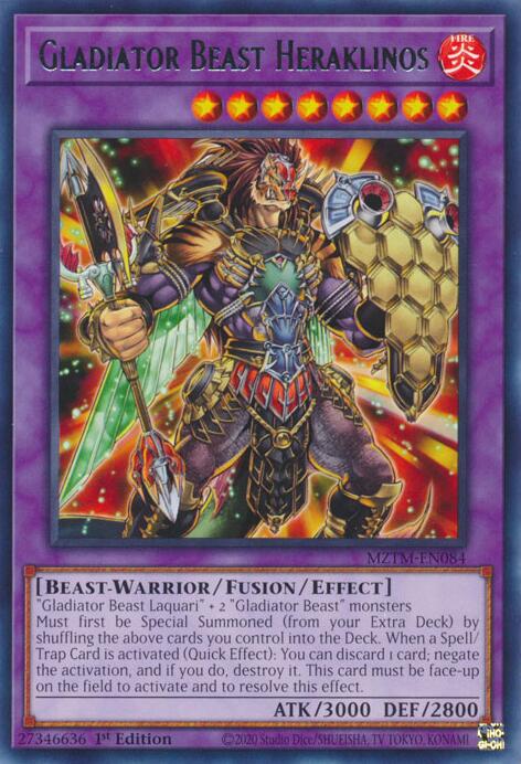 Gladiator Beast Heraklinos [MZTM-EN084] Rare | Gaming Infinity