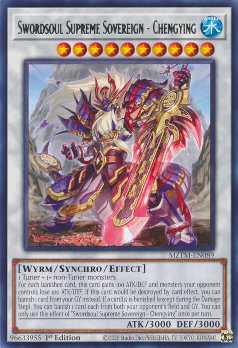 Swordsoul Supreme Sovereign - Chengying [MZTM-EN089] Rare | Gaming Infinity