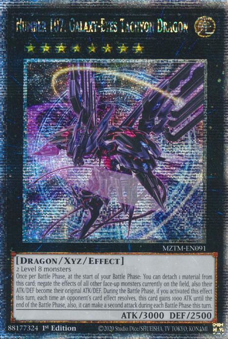 Number 107: Galaxy-Eyes Tachyon Dragon (Quarter Century Secret Rare) [MZTM-EN091] Quarter Century Secret Rare | Gaming Infinity