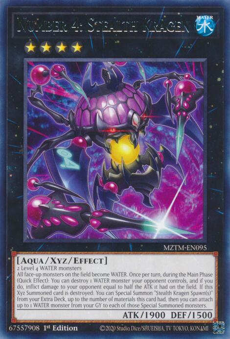 Number 4: Stealth Kragen [MZTM-EN095] Rare | Gaming Infinity