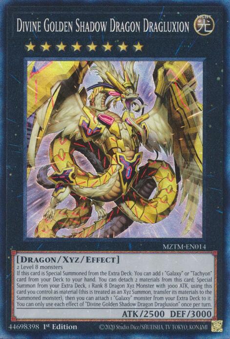 Divine Golden Shadow Dragon Dragluxion (Collector's Rare) [MZTM-EN014] Collector's Rare | Gaming Infinity