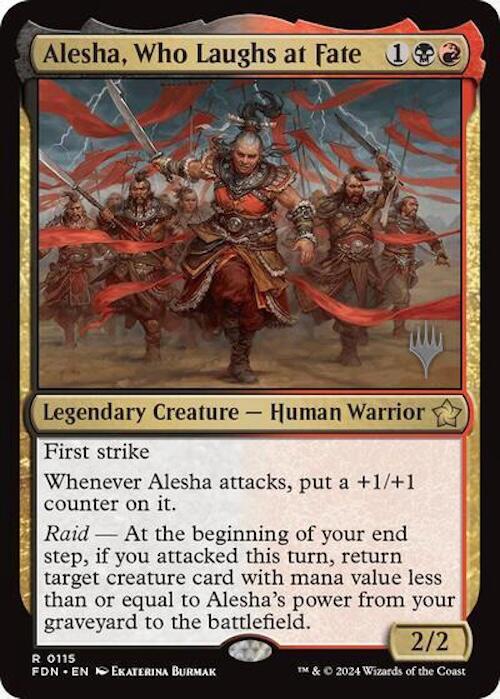 Alesha, Who Laughs at Fate (Promo Pack) [Foundations Promos] | Gaming Infinity