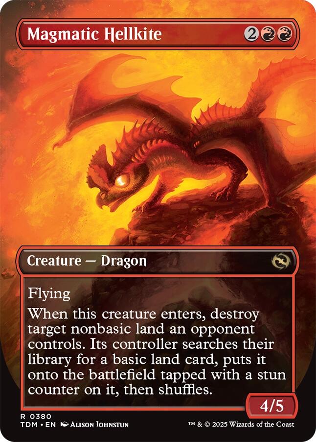 Magmatic Hellkite (Borderless) [Tarkir: Dragonstorm] | Gaming Infinity