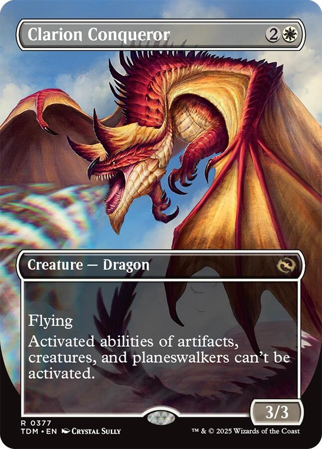 Clarion Conqueror (Borderless) [Tarkir: Dragonstorm] | Gaming Infinity