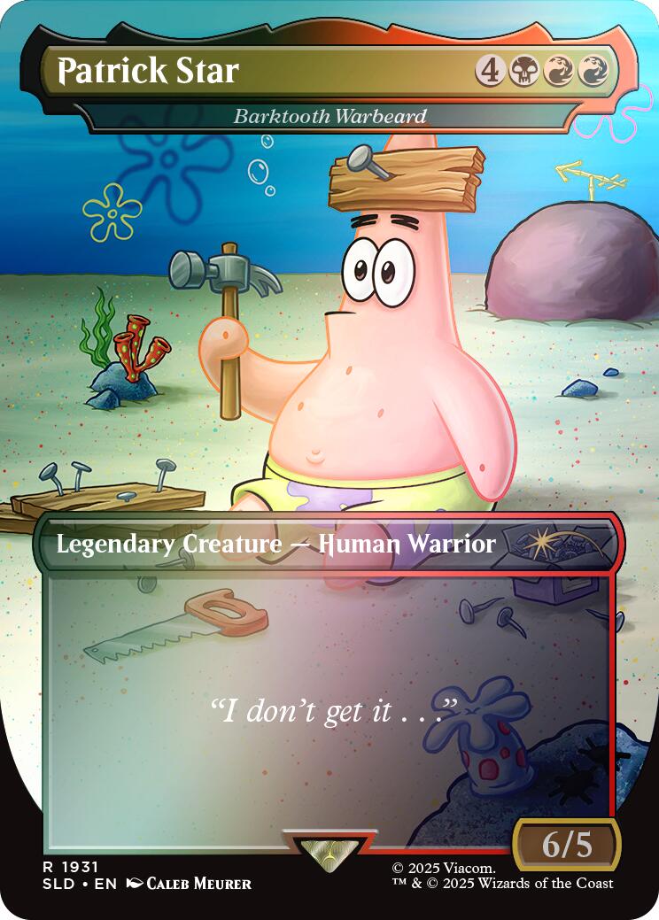 Patrick Star - Barktooth Warbeard (Rainbow Foil) [Secret Lair Drop Series] | Gaming Infinity