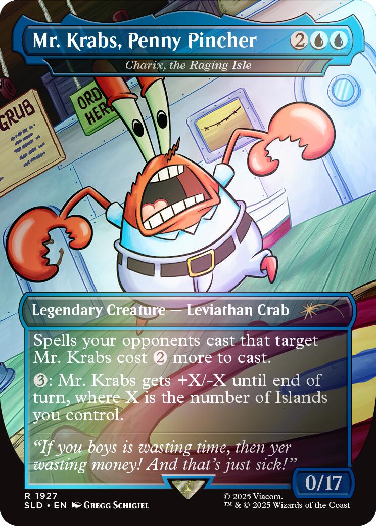 Mr. Krabs, Penny Pincher - Charix, the Raging Isle (Rainbow Foil) [Secret Lair Drop Series] | Gaming Infinity