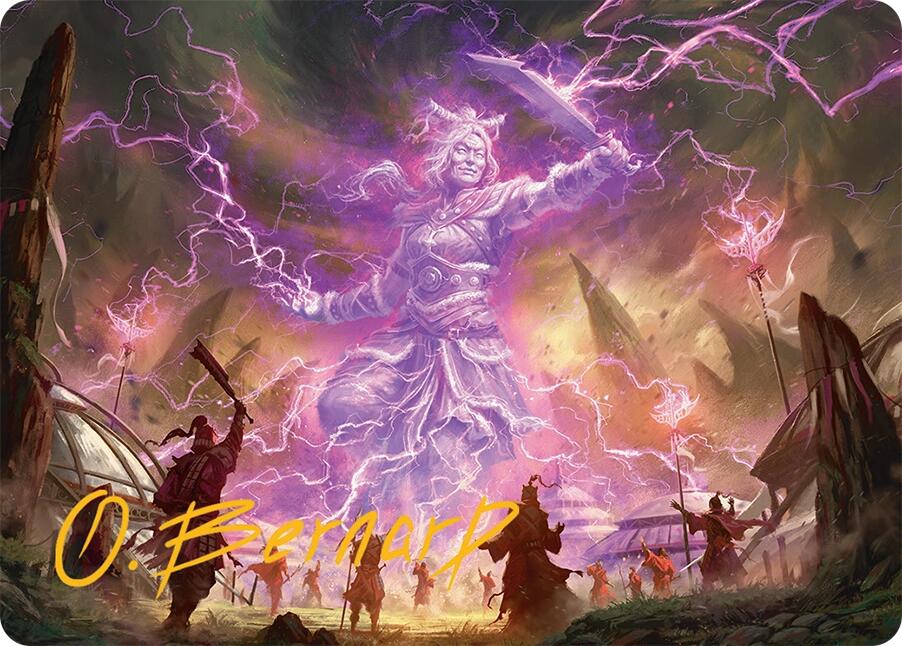 Smile at Death Art Card (4/54) (Gold-Stamped Signature) [Tarkir: Dragonstorm Art Series] | Gaming Infinity