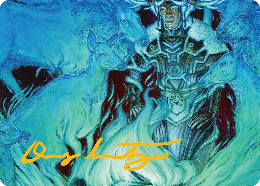 Unending Whisper Art Card (9/54) (Gold-Stamped Signature) [Tarkir: Dragonstorm Art Series] | Gaming Infinity