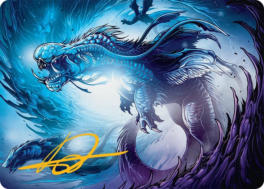 Roiling Dragonstorm Art Card (33/54) (Gold-Stamped Signature) [Tarkir: Dragonstorm Art Series] | Gaming Infinity