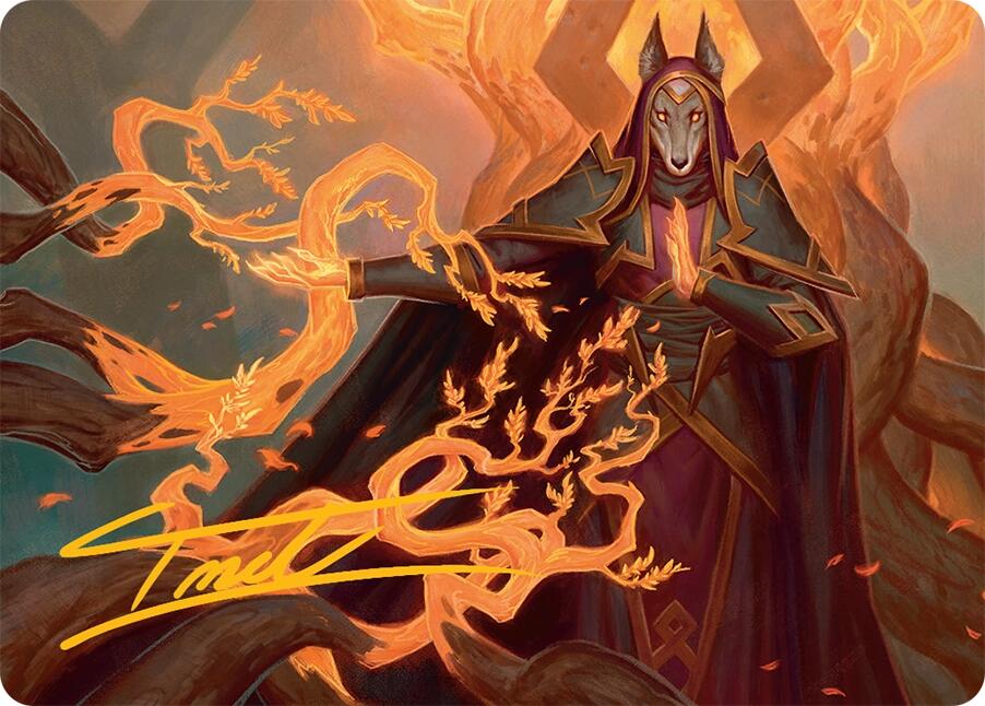 Abzan Devotee Art Card (10/54) (Gold-Stamped Signature) [Tarkir: Dragonstorm Art Series] | Gaming Infinity