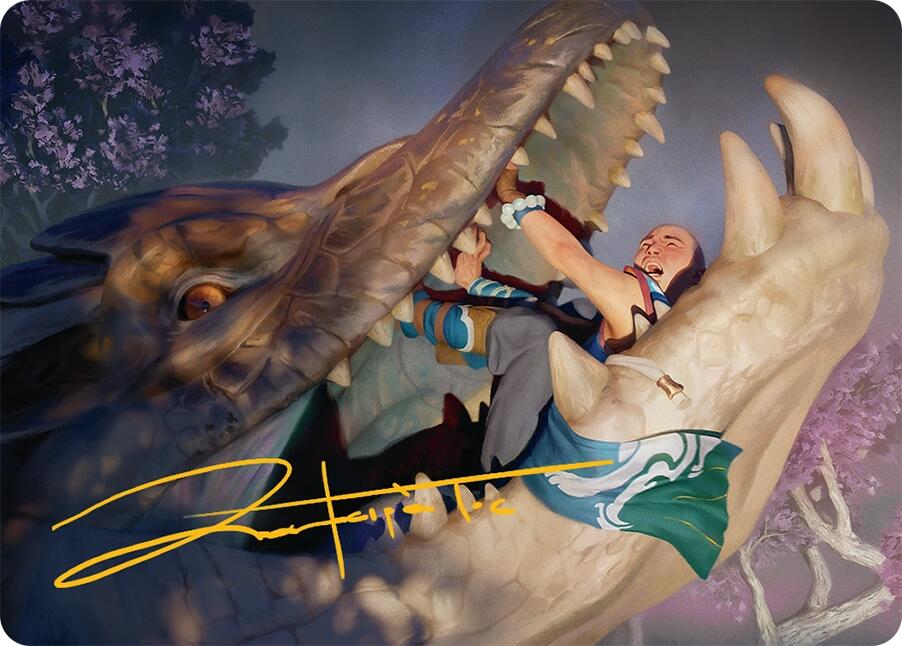 Jaws of Defeat Art Card (53/54) (Gold-Stamped Signature) [Tarkir: Dragonstorm Art Series] | Gaming Infinity