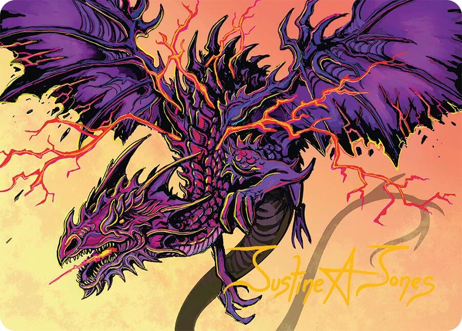 Stormshriek Feral Art Card (35/54) (Gold-Stamped Signature) [Tarkir: Dragonstorm Art Series] | Gaming Infinity