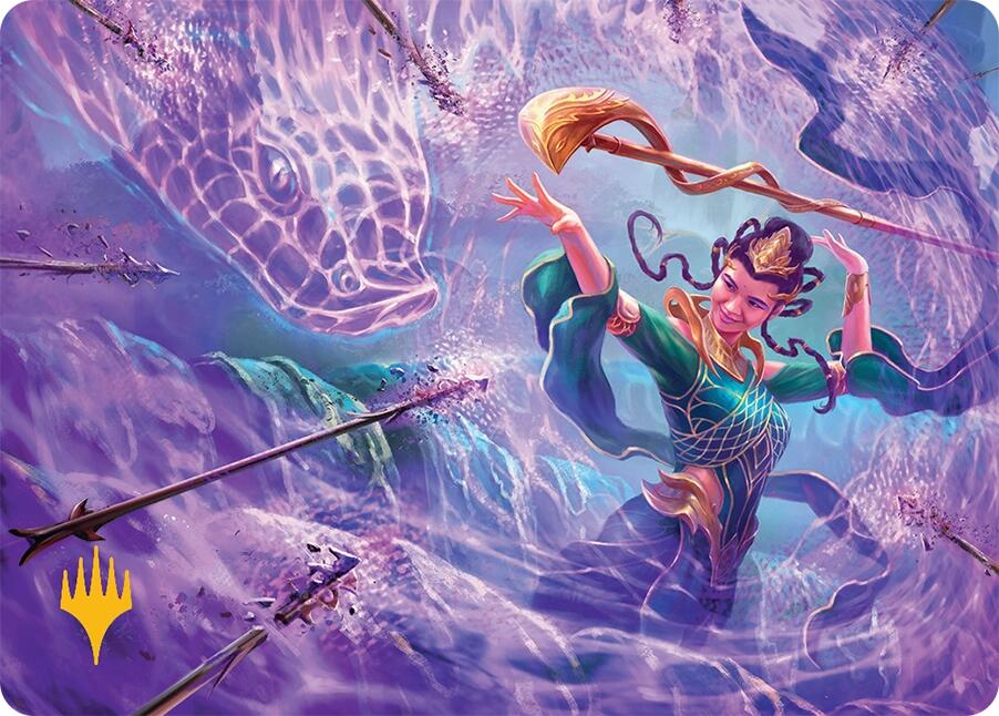 Snakeskin Veil Art Card (19/54) (Gold-Stamped Signature) [Tarkir: Dragonstorm Art Series] | Gaming Infinity