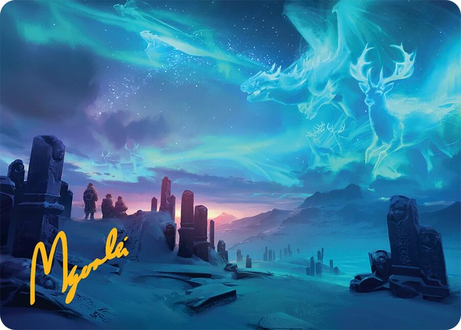 Auroral Procession Art Card (20/54) (Gold-Stamped Signature) [Tarkir: Dragonstorm Art Series] | Gaming Infinity