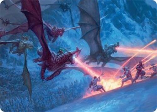 Dragonback Assault Art Card (22/54) [Tarkir: Dragonstorm Art Series] | Gaming Infinity