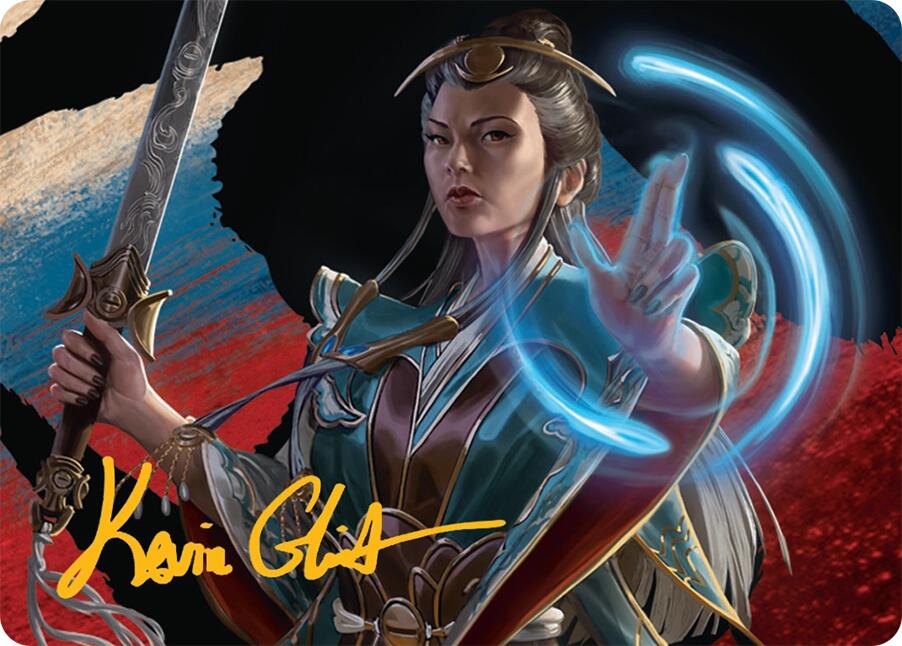 Narset, Jeskai Waymaster Art Card (44/54) (Gold-Stamped Signature) [Tarkir: Dragonstorm Art Series] | Gaming Infinity