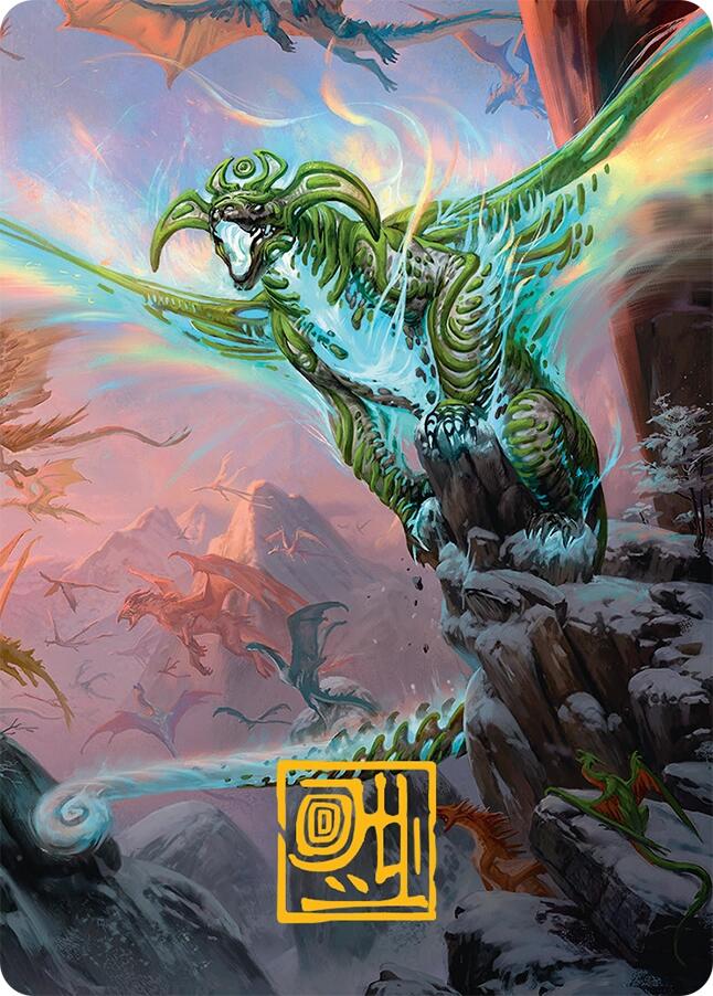 Ureni of the Unwritten Art Card (51/54) (Gold-Stamped Signature) [Tarkir: Dragonstorm Art Series] | Gaming Infinity