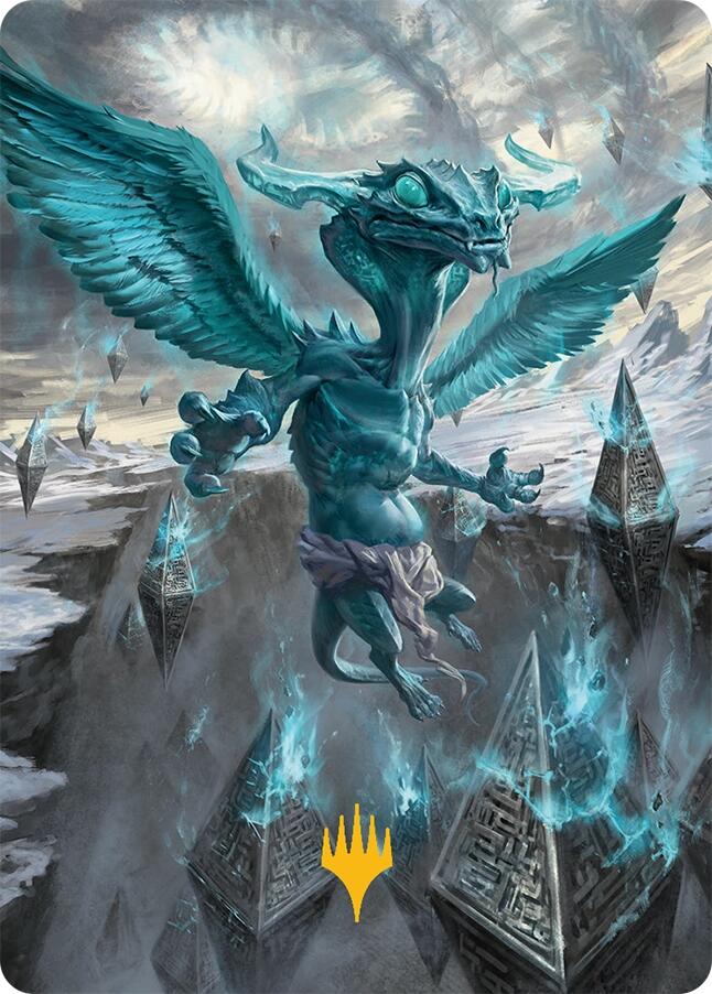 Ugin, Eye of the Storms Art Card (47/54) (Gold-Stamped Signature) [Tarkir: Dragonstorm Art Series] | Gaming Infinity