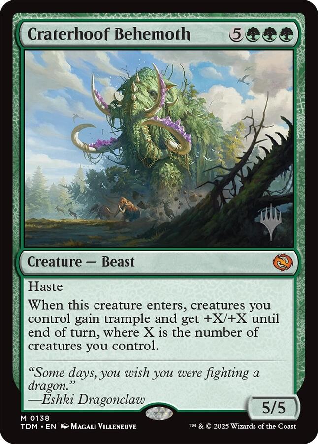 Craterhoof Behemoth [Tarkir: Dragonstorm Promos] | Gaming Infinity
