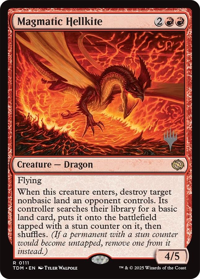 Magmatic Hellkite [Tarkir: Dragonstorm Promos] | Gaming Infinity