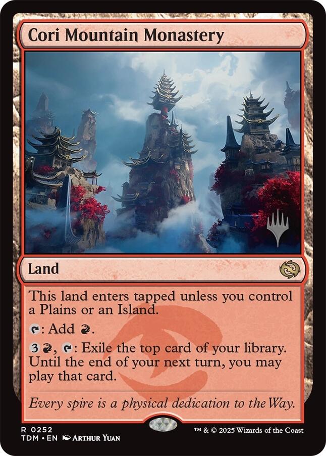Cori Mountain Monastery [Tarkir: Dragonstorm Promos] | Gaming Infinity