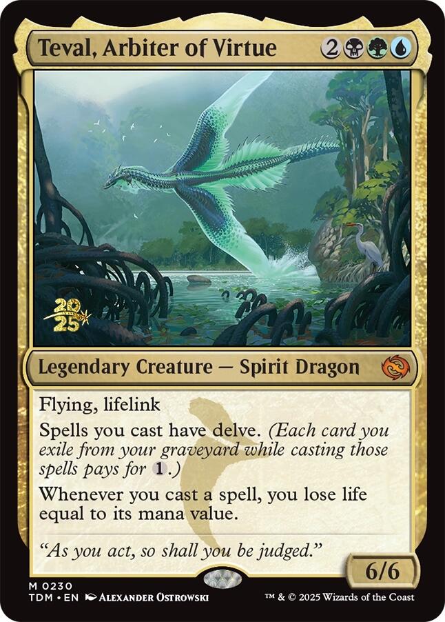 Teval, Arbiter of Virtue [Tarkir: Dragonstorm Prerelease Promos] | Gaming Infinity