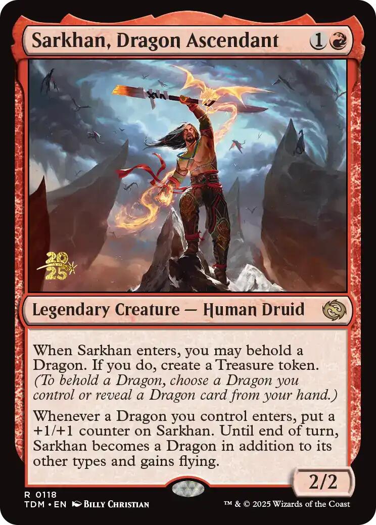 Sarkhan, Dragon Ascendant [Tarkir: Dragonstorm Prerelease Promos] | Gaming Infinity