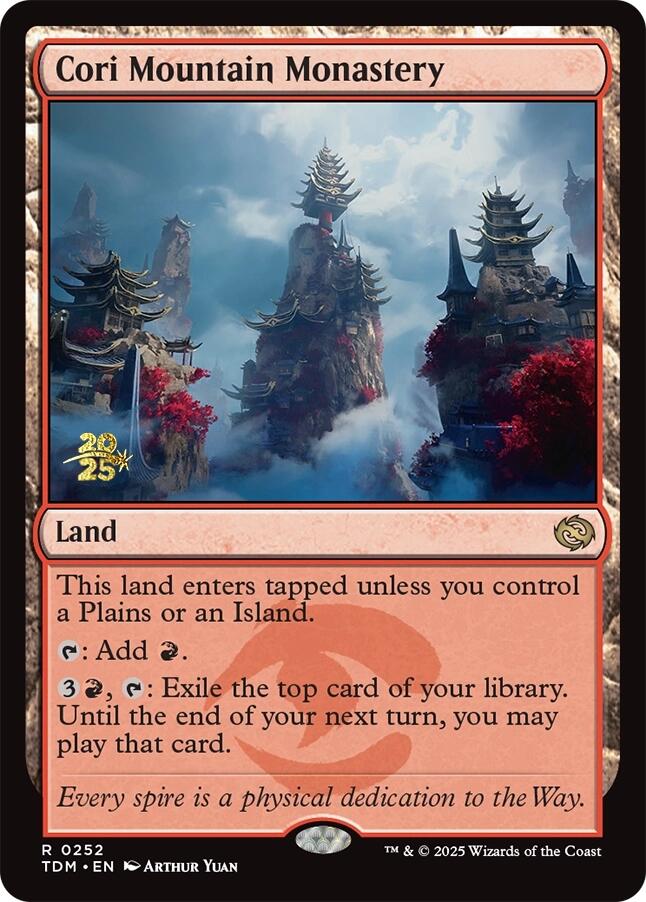 Cori Mountain Monastery [Tarkir: Dragonstorm Prerelease Promos] | Gaming Infinity