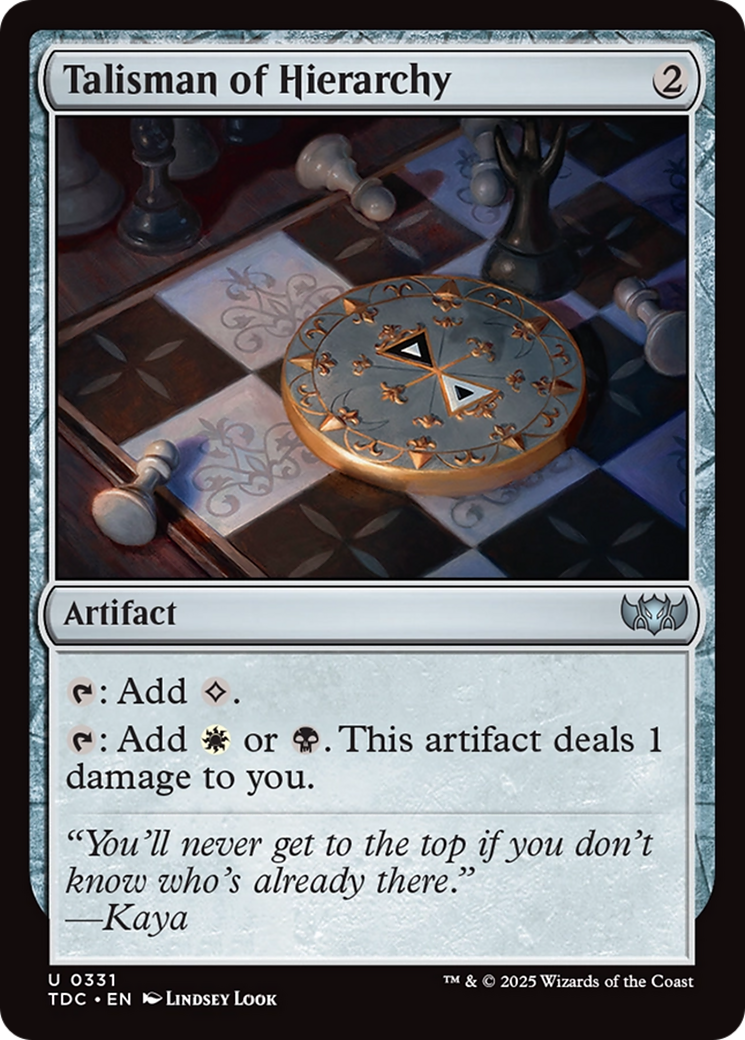 Talisman of Hierarchy [Tarkir: Dragonstorm Commander] | Gaming Infinity