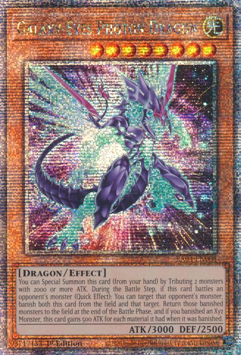 Galaxy-Eyes Photon Dragon (New Art) [RA04-EN008] Quarter Century Secret Rare | Gaming Infinity