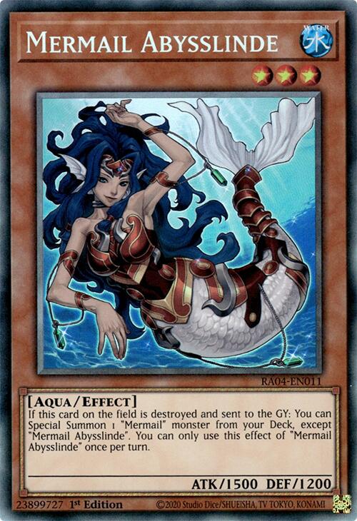 Mermail Abysslinde [RA04-EN011] Prismatic Collector's Rare | Gaming Infinity
