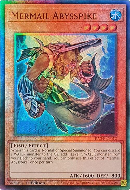 Mermail Abysspike [RA04-EN012] Prismatic Ultimate Rare | Gaming Infinity
