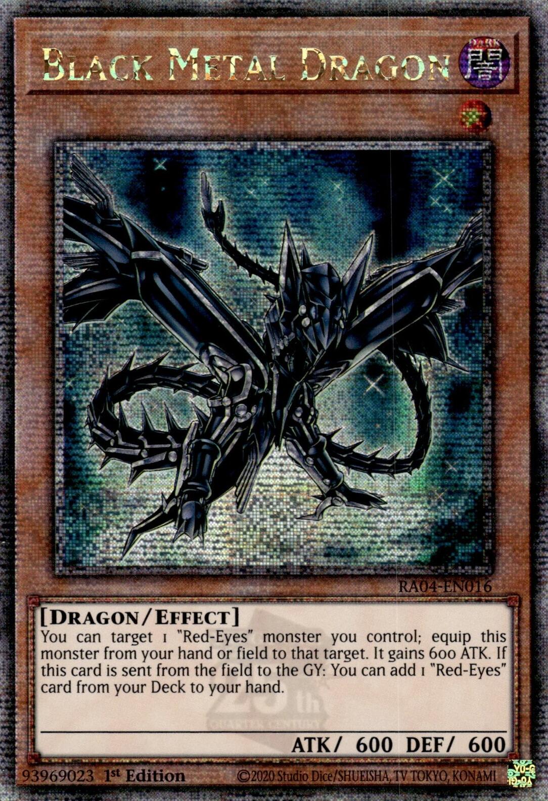 Black Metal Dragon [RA04-EN016] Quarter Century Secret Rare | Gaming Infinity