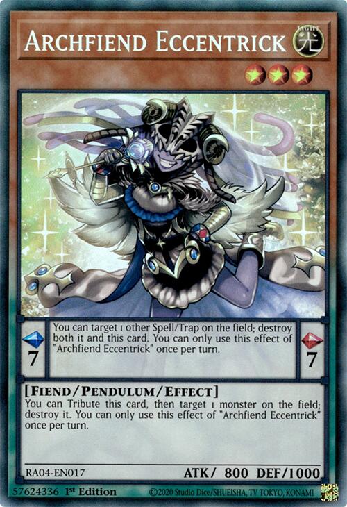 Archfiend Eccentrick [RA04-EN017] Prismatic Collector's Rare | Gaming Infinity