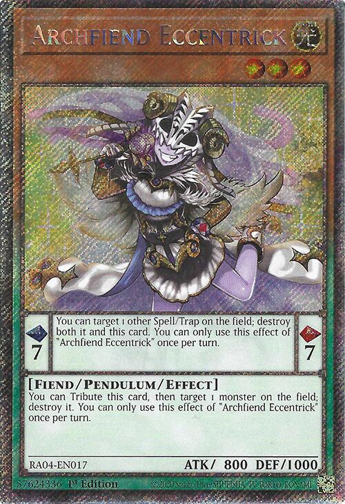 Archfiend Eccentrick [RA04-EN017] Platinum Secret Rare | Gaming Infinity