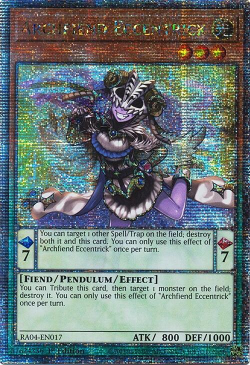Archfiend Eccentrick [RA04-EN017] Quarter Century Secret Rare | Gaming Infinity