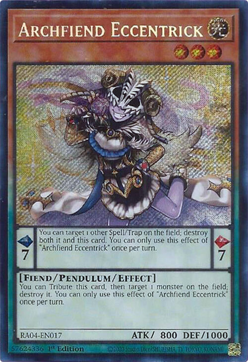 Archfiend Eccentrick [RA04-EN017] Secret Rare | Gaming Infinity