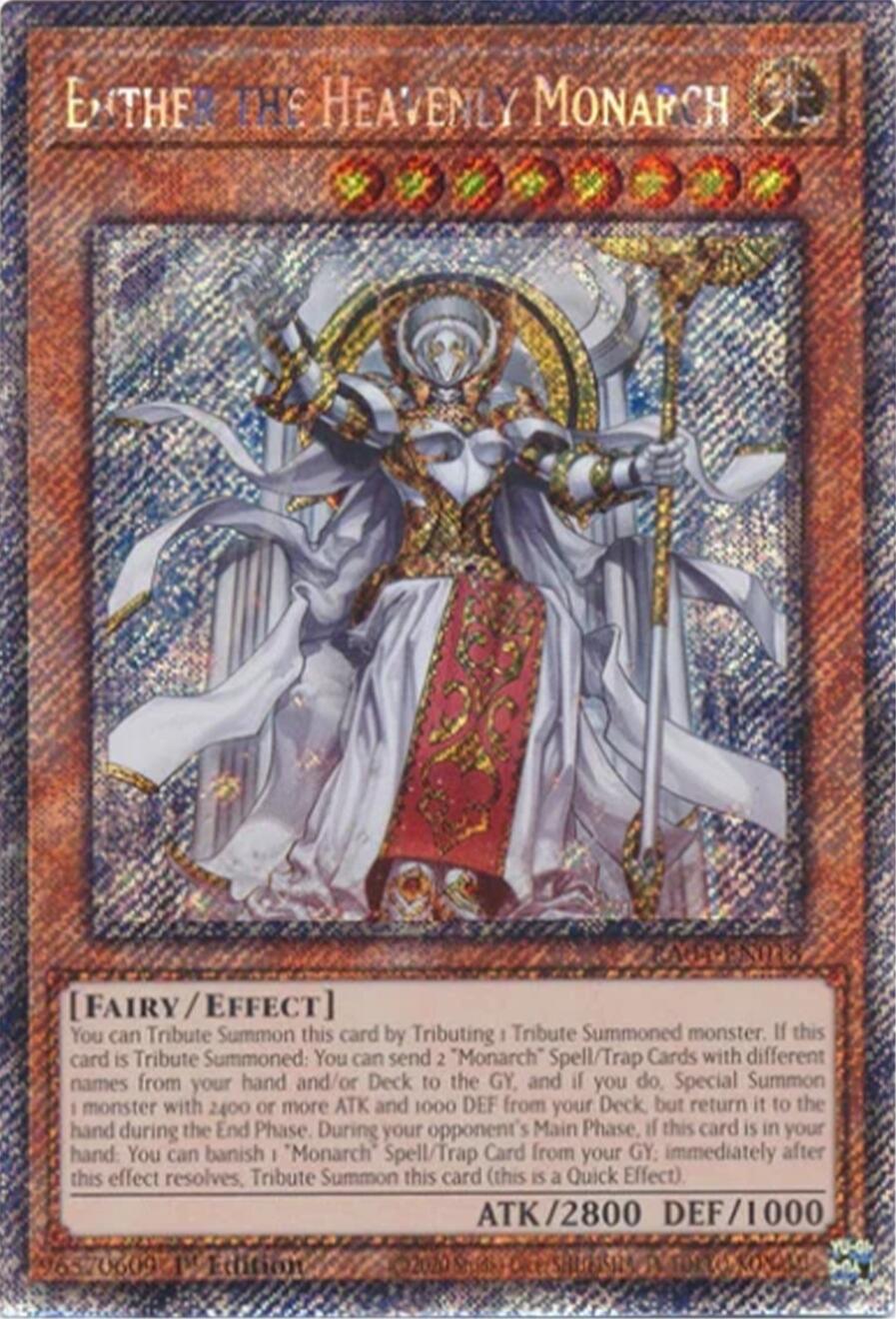 Ehther the Heavenly Monarch [RA04-EN018] Platinum Secret Rare | Gaming Infinity