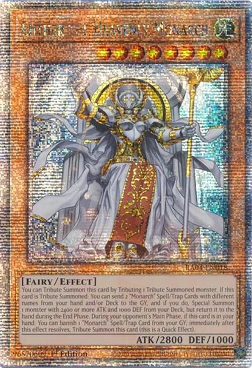 Ehther the Heavenly Monarch [RA04-EN018] Quarter Century Secret Rare | Gaming Infinity