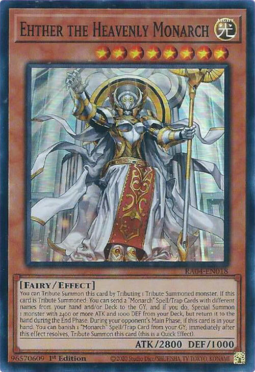 Ehther the Heavenly Monarch [RA04-EN018] Super Rare | Gaming Infinity